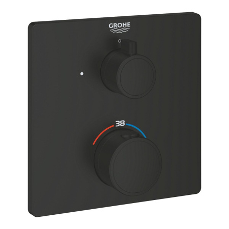 Термостат для душа GROHE Grohtherm 1022152430 (черный матовый)