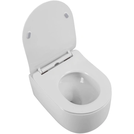 Унитаз подвесной BelBagno Soft BB084CH-TOR/SC безободковый, торнадо, с сиденьем микролифт