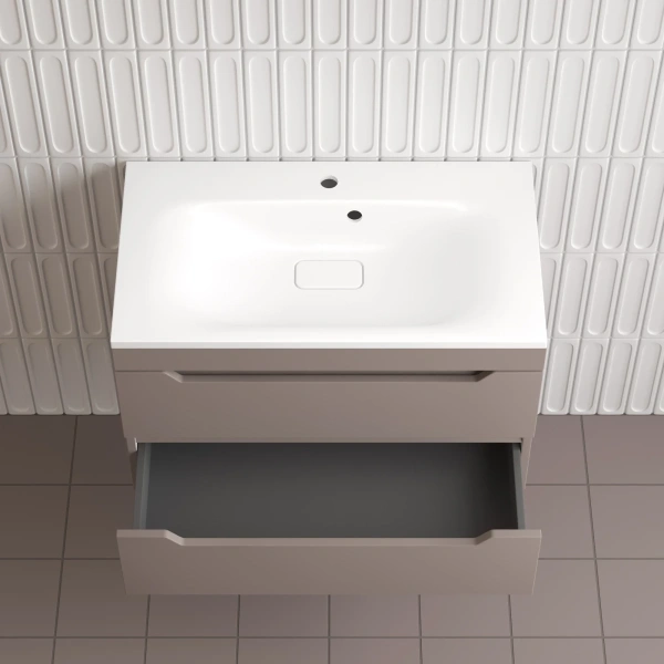 Тумба подвесная  без раковины 80 см Style Line Остин ЛС-00002406 тауп матовый