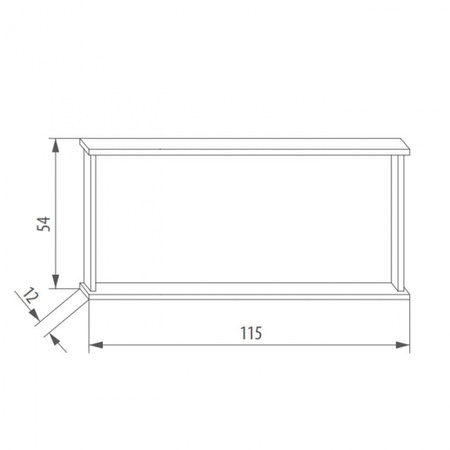 Зеркало с полкой Eban Mina FCRMN115-PG pergamon