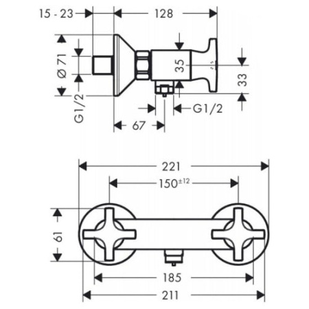 Смеситель для душа Hansgrohe Logis 71260000