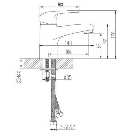 Смеситель для раковины Lemark Pramen (LM3306C)