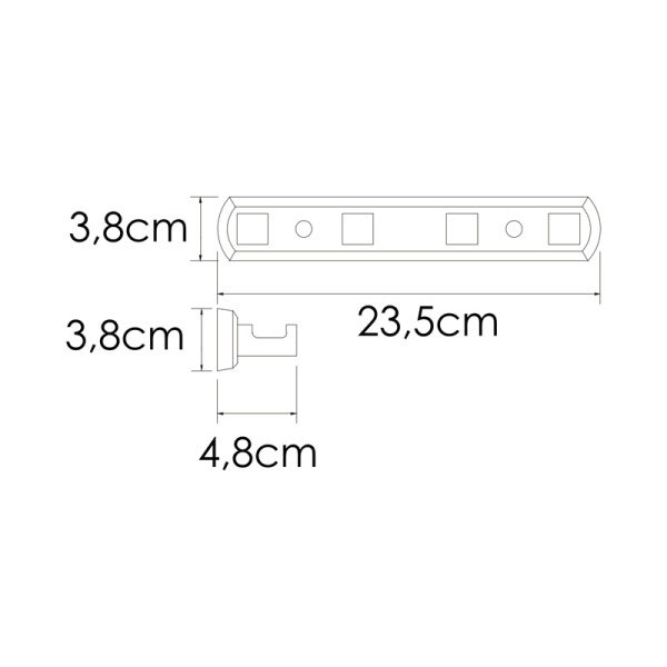 Крючок настенный WasserKRAFT Rhin K-8774