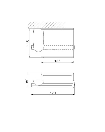Бумагодержатель  с крышкой RUSH Luson LU16111B