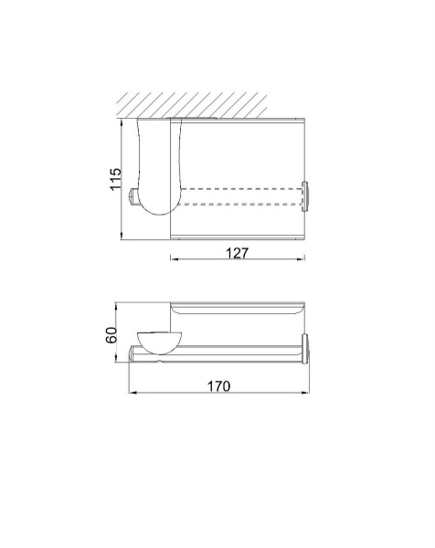 Бумагодержатель  с крышкой RUSH Luson LU16111B