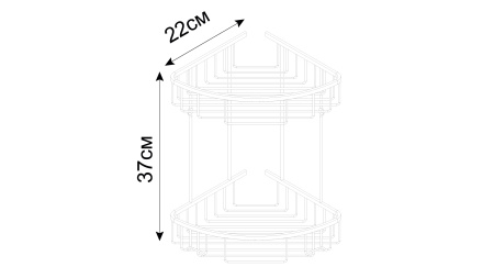 Полка угловая двухэтажная Fixsen Hotel, хром  FX-31051-2