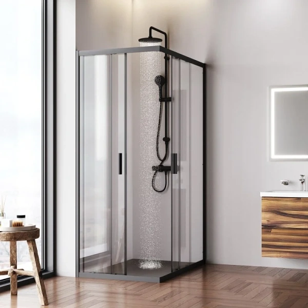 Душевой уголок (120х80) Am.Pm Gem W90G-403-120280-BT черный матовый
