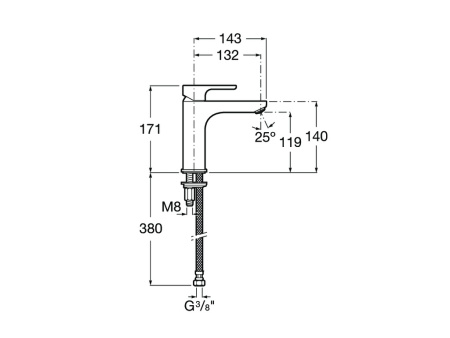 Смеситель для раковины Roca L20 5A3B09C00