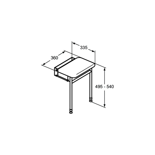 Складное сидение для душа Ideal Standard CONTOUR S685001