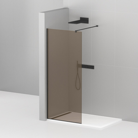 Душевая перегородка 120 см CEZARES LIBERTA LIBERTA-L-1-120-120-BR-NERO