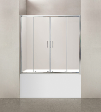 Душевая шторка на ванну (170х145) BelBagno UNO-VF-2-170/145-M-Cr