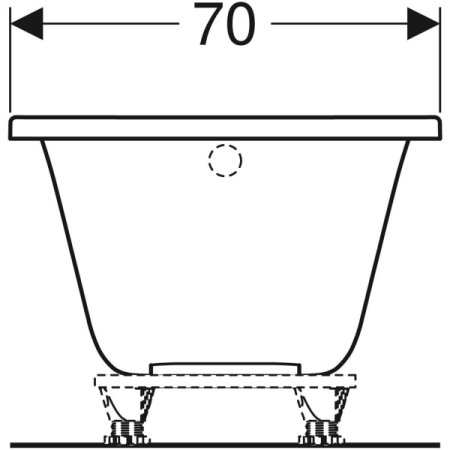 Ванна прямоугольная Geberit Renova 554.201.01.1