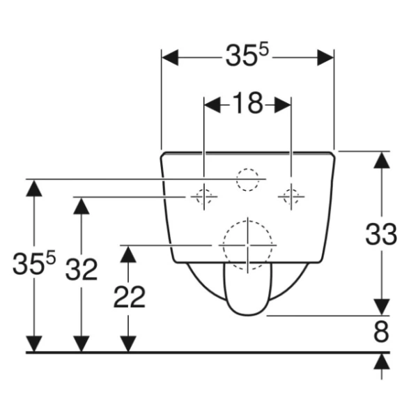 Унитаз подвесной безободковый Geberit iCon 204070000 без сиденья