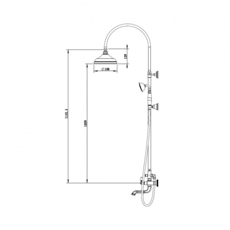 Душевая стойка Bravat Art F65193AR-A3-RUS
