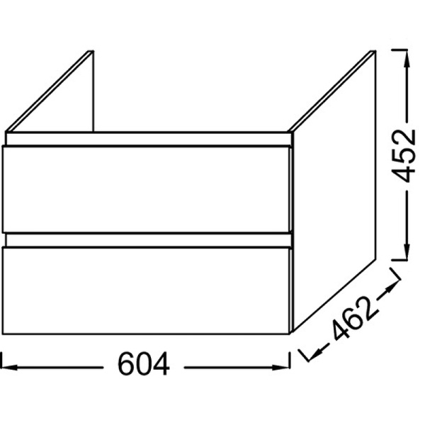 Тумба под раковину Jacob Delafon Madeleine 60 EB2052-J53 матовая