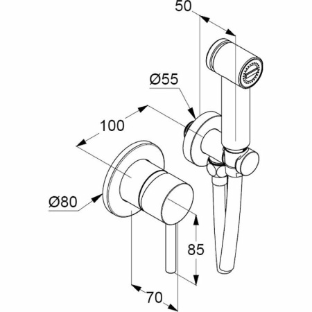 Гигиенический набор Kludi Bozz 389980576