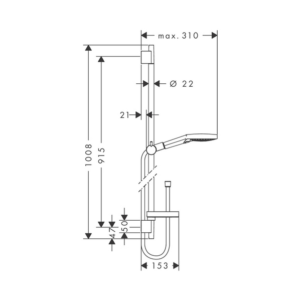 Душевой гарнитур с мыльницей Hansgrohe Raindance Select 120 3jet 26631000 хром