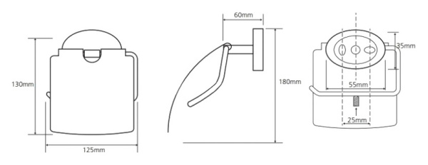 Держатель туалетной бумаги с крышкой  Bemeta Oval 118412011 Держатель туалетной бумаги с крышкой  Bemeta Oval 118412011