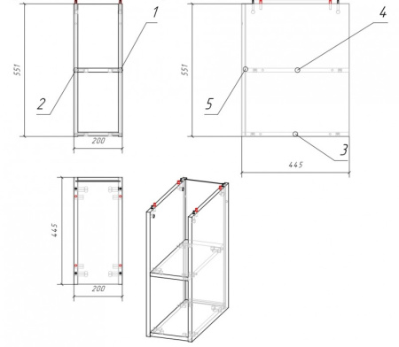 Модуль для тумбы Cersanit MODUO 20 SB-MD-MOD20-SZ