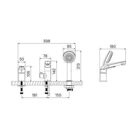 Смеситель для ванны IDDIS Torr (TORSB30i07)