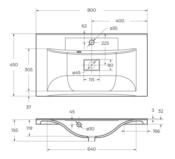 Раковина BelBagno BB800/450-LV-ART-PR-NERO