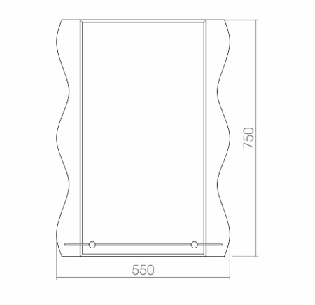 Зеркало (55х75) Silver Mirrors   Лацио ФР-00001105