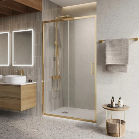 Душевая дверь BelBagno Luce 100x195 LUCE-BF-1-100-C-ORO