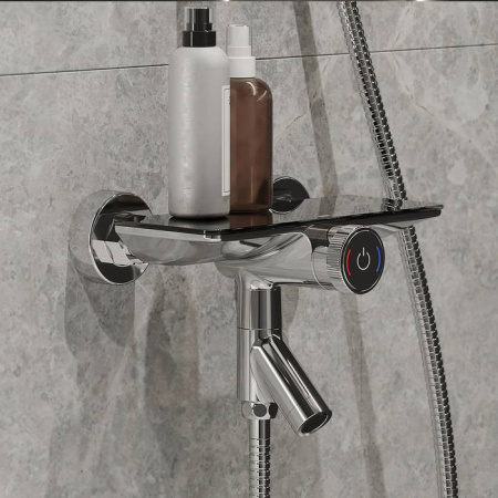 Смеситель для ванны IDDIS Shelfy с управлением Push Control (SHESBBTi02WA)
