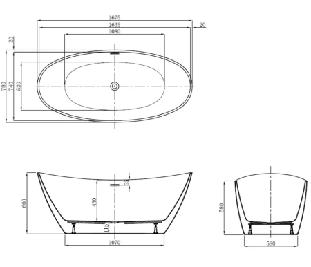 Акриловая ванна Vagnerplast Loma (167x79) KRBV167LOR7X-64