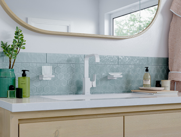 Смеситель для раковины с донным клапаном Push-Open Hansgrohe Metropol 32511700 белый матовый