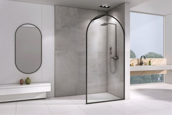 Душевая перегородка (120х200) ABBER Immer Offen AG64120B черный