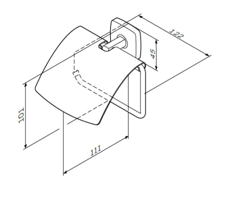 Держатель для туалетной бумаги с крышкой Am.Pm Gem A90341400