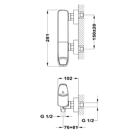 Смеситель для душа Teka Sense 912310200 хром