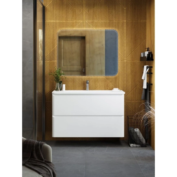 Тумба без раковины Art&Max Sanremo AM-Sanremo-1000-2C-SO-BL белый глянец