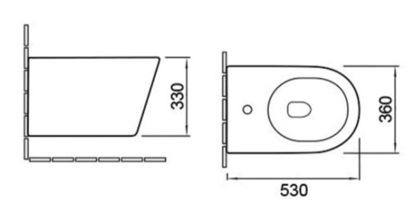 Биде подвесное Vincea Piatti VB1-11G1B золото