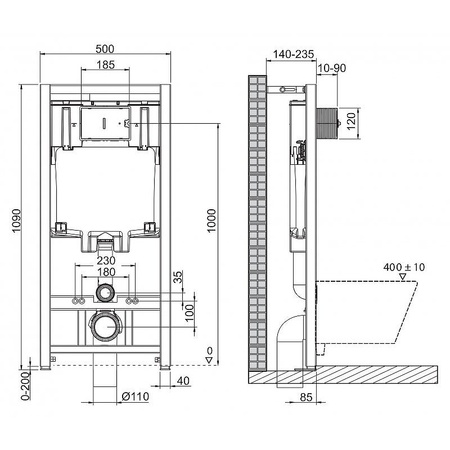 Комплект унитаза с инсталляцией BelBagno BB3103CHR/SC/BB002-80/BB005-PR-CHROME