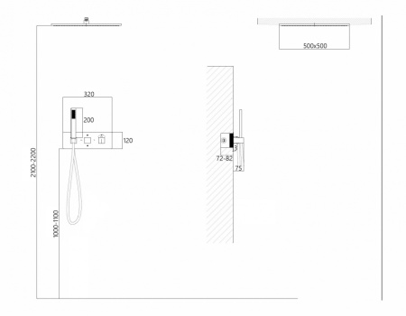 Душевой комплект ABBER Daheim AF8255W скрытого монтажа без излива, термостат, белая матовая