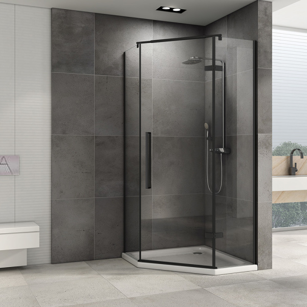 Душевой уголок (100х100) ABBER Ewiges Wasser AG05100B черный