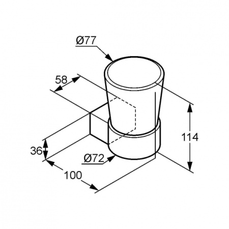 Стакан с держателем Roca 815430001