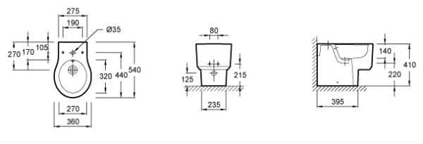 Биде напольное с крышкой soft close Jacob Delafon Formilia E4794-00