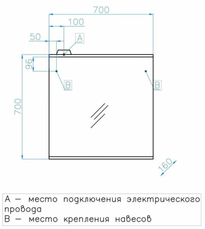 Зеркало Style Line Инга 70 (70x74,6) ЛС-00000642 белый