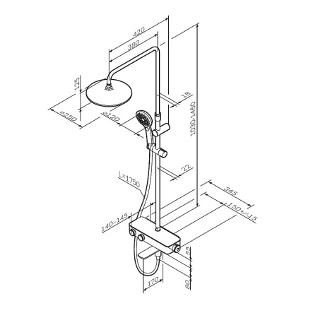Душевая система AM.PM Inspire V2.0 F0750A522