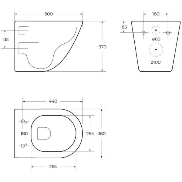 Унитаз подвесной безободковый BelBagno Senso-R BB046CH-TOR без сиденья