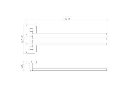 Полотенцедержатель поворотный WONZON & WOGHAND STILL, хром WW-6641