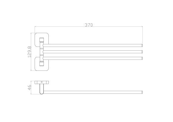 Полотенцедержатель поворотный WONZON & WOGHAND STILL, хром WW-6641