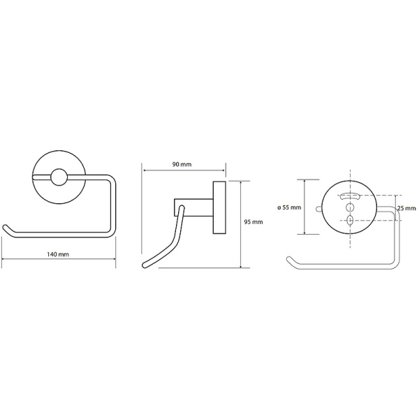 Держатель туалетной бумаги без крышки Bemeta Sablo 160112042