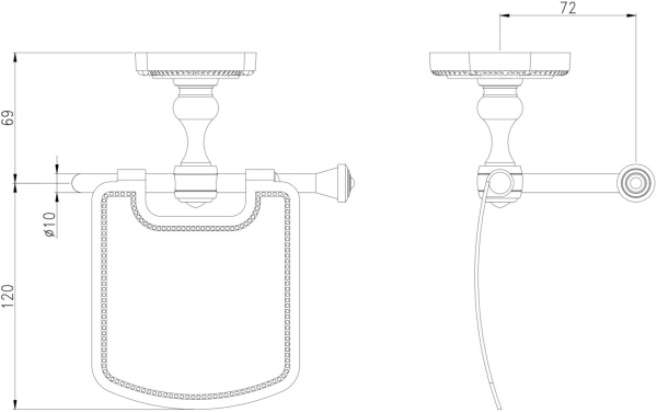Держатель туалетной бумаги Bronze de Luxe ROYAL S25003
