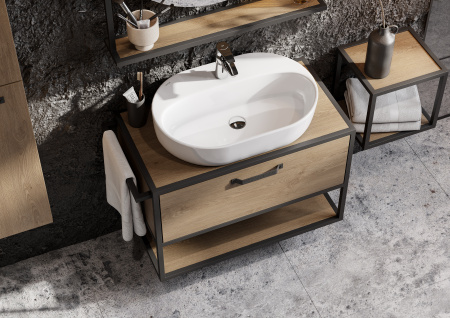 Тумба под раковину Aquaton Лофт Фабрик 80 1A242401LTDY0