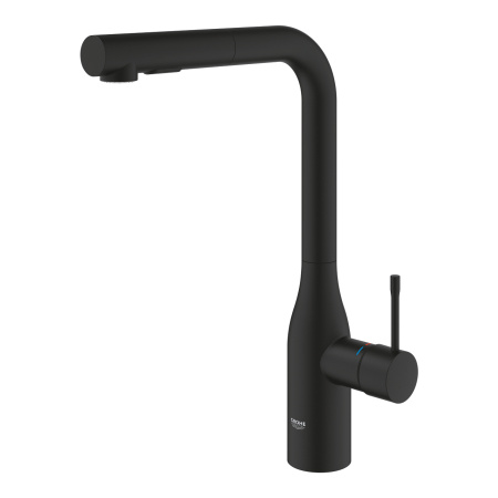 Смеситель для кухни с  выдвижным изливом Essence New Grohe 30504 KF0 (30504KF0) фантомный черный 