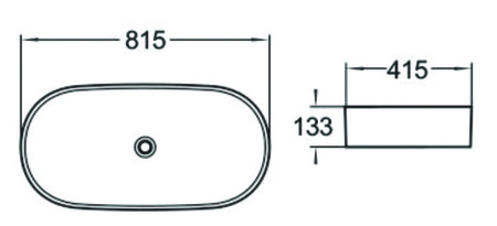 Раковина накладная (81,5х41,5) SantiLine SL-1079